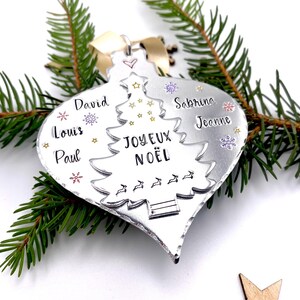Personalisierte Weihnachtskugel, Weihnachtsbaumschmuck, personalisiertes Weihnachtsbaumgeschenk