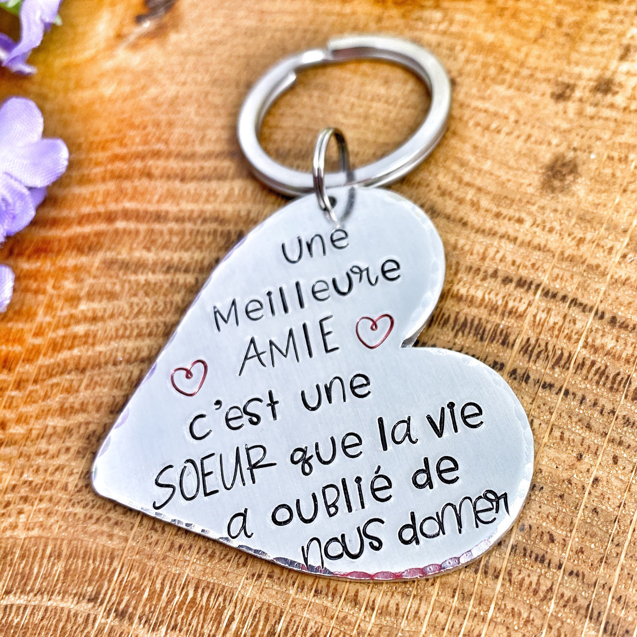 Porte clé message Amis pour la Vie, idée cadeau amitié NEUF 