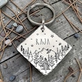 Custom Pet ID Tag - Dog Identity Medal - Mountain and Forest Scene product logo