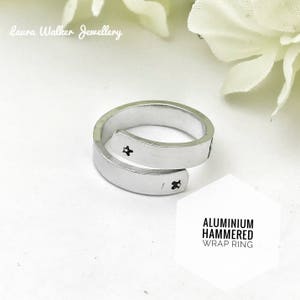 Wrap Ring, Stamped Ring, Personalised Ring, Silver Custom Ring, Custom Name Ring