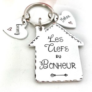 Porte Clé Les Clefs du Bonheur, Porté Clé Nouvelle Maison, Notre chez Nous image 3