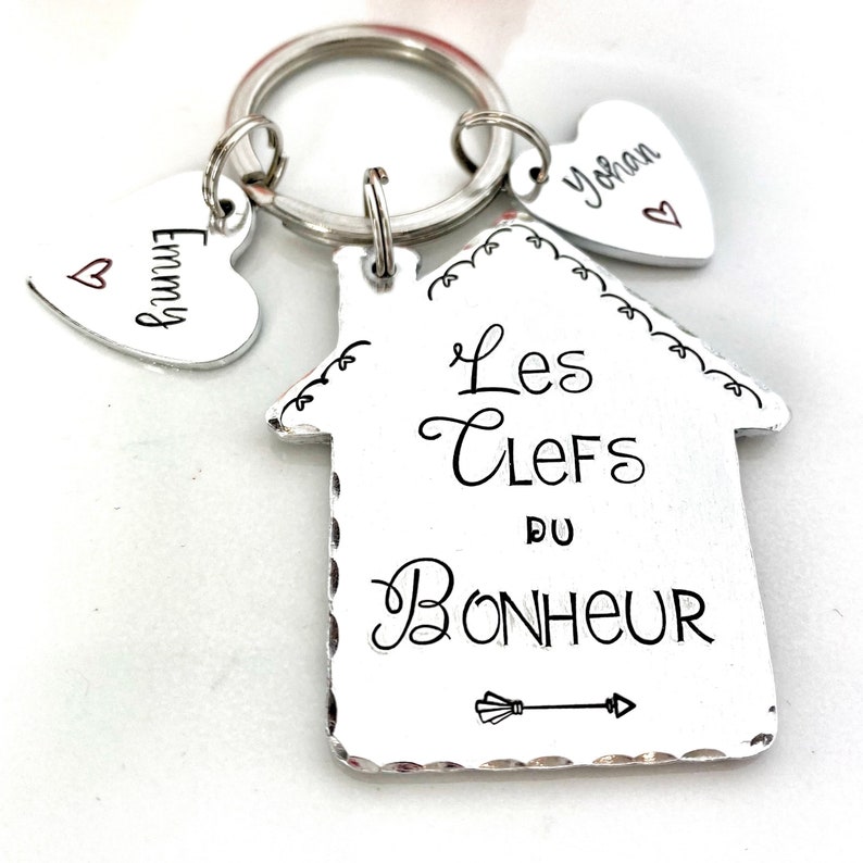 Porte Clé Les Clefs du Bonheur, Porté Clé Nouvelle Maison, Notre chez Nous image 3