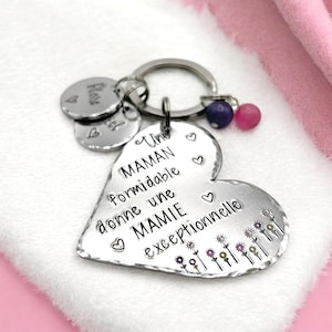 Personalised French Grand-Mère Keyring, Custom Keyring Grandma