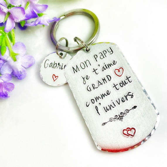 Fete Des Grand Pere Mètre Ruban Je T'Aime Papi - Cadeau Fête Des Grands Pères Et Des Pères Porte Cle Papy