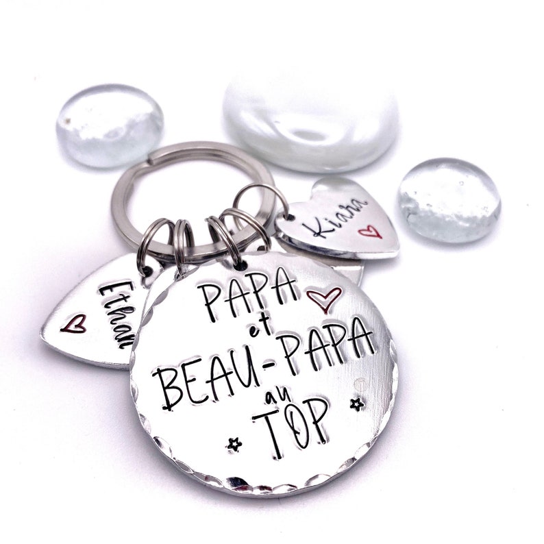 French Step Dad Keyring, Beau Papa Keyring image 2