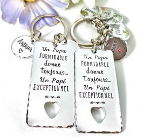 Porte-clés Cadeau Pour Grand-père – Design Coloré Et Personnalisable – Pour Fête Des Grands-Pères, Anniversaire, Noël
