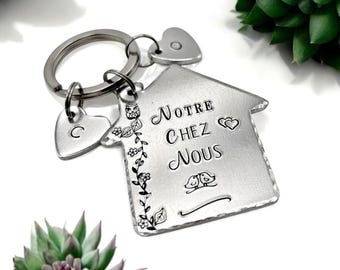 First New Home House Keychain, Home is Where the Heart Is, Gift New Home Owner, New House Gift, Couples New Home Keyring
