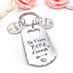 Idée Cadeau Fête des Grands-Pères, Cadeau pour Papa, Porte Clé Personnalisé pour Papa Papy Papi,