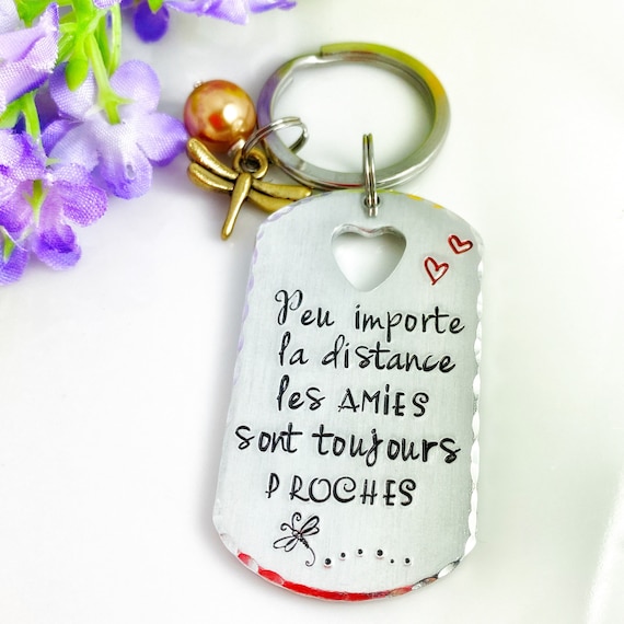 Personalised French Friend Keyring Best Friend Keyring Etsy