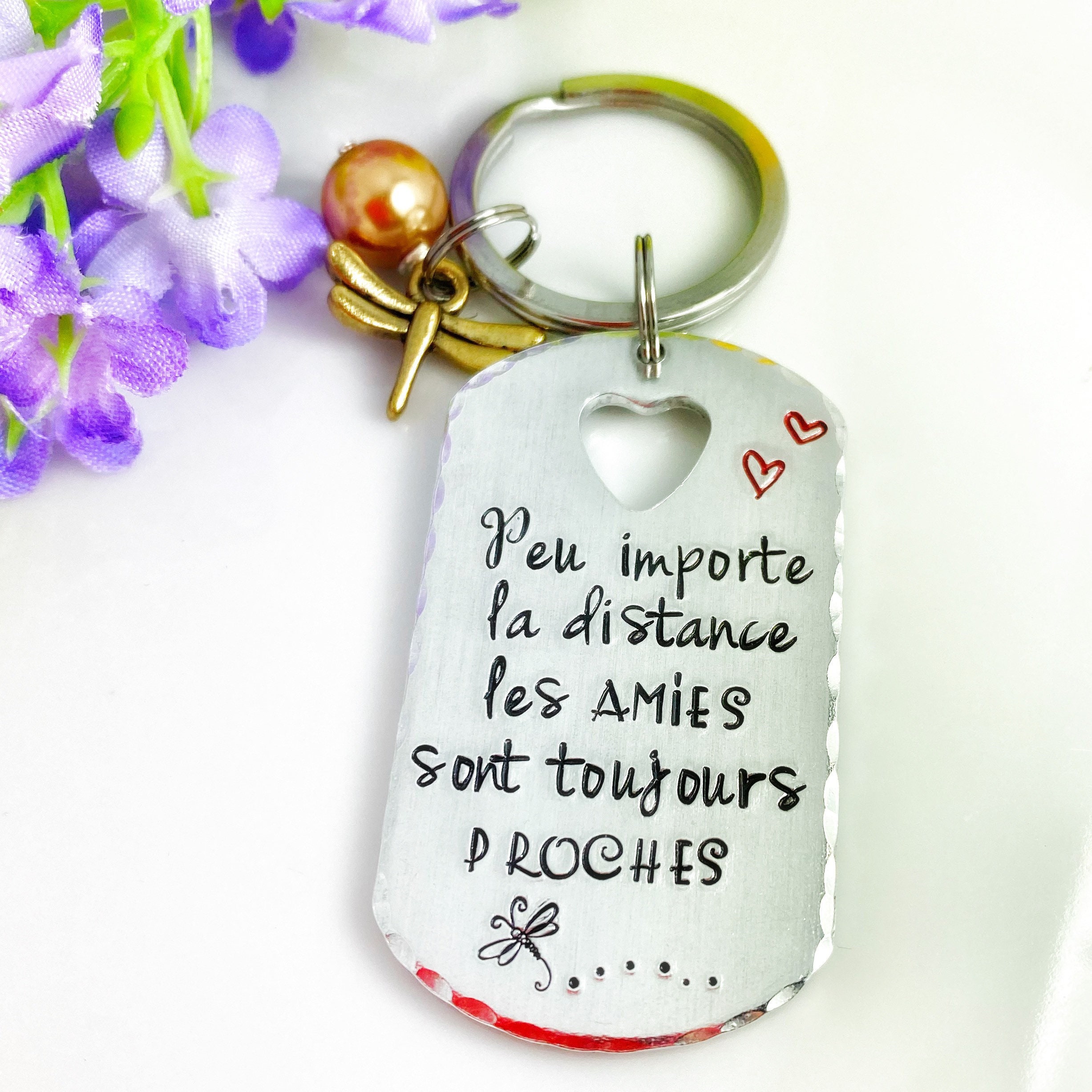 Personalised French Friend Keyring Best Friend Keyring Meilleure Amie