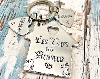 Maison d'Amour, House of Love Keychain, Gift New Home Owner, New House Gift, Couples New Home Keyring