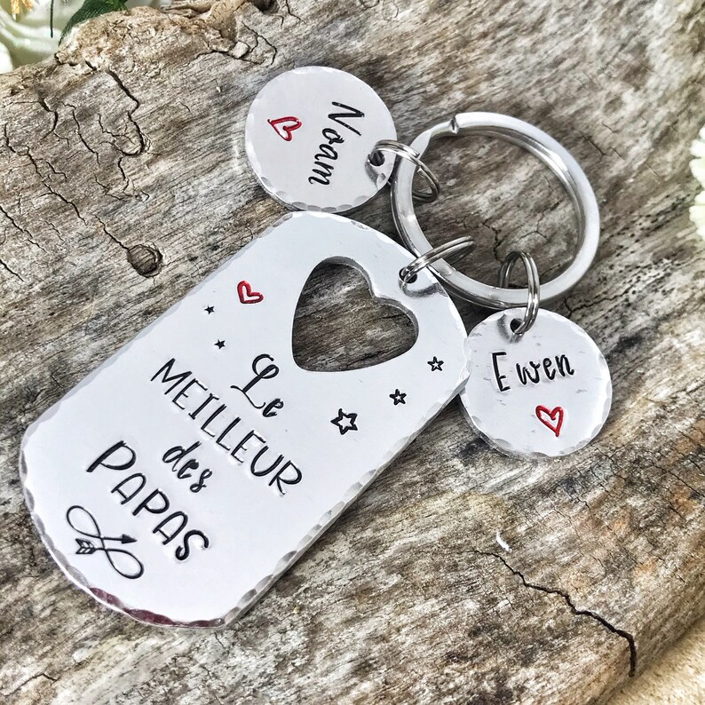 Porte-Clés Meilleur Papa - Acier Inoxydable - Gravure "Meilleur Papa" - Cadeau Fête Des Pères, Noël, Anniversaire