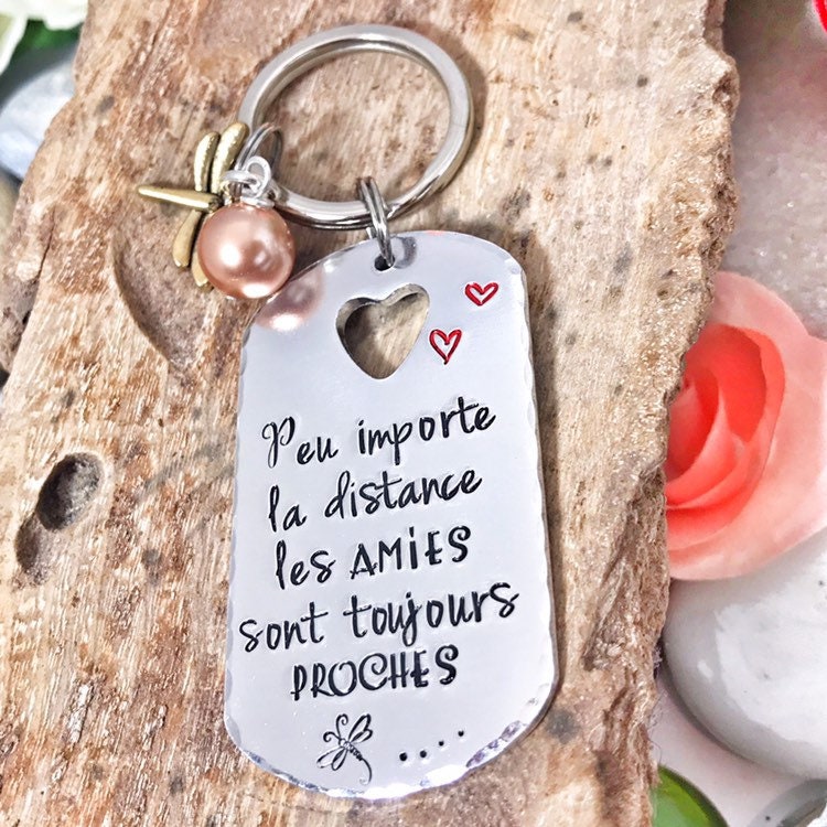 Personalised French Friend Keyring Best Friend Keyring Etsy