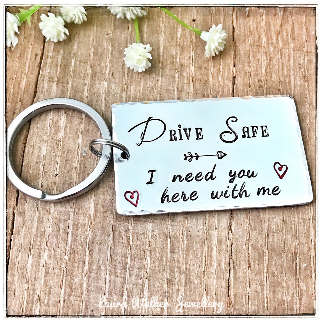 Drive Safe Keyring Keychain New Driver Keychain Present Etsy