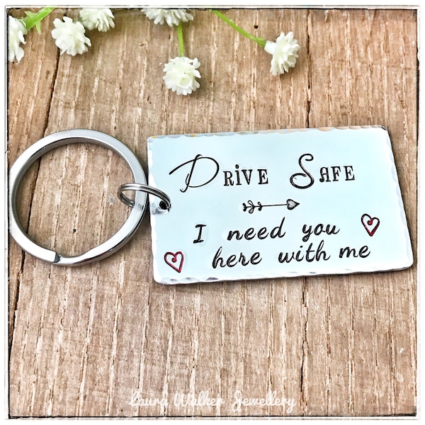 Drive Safe Keychain for Boyfriend Etsy