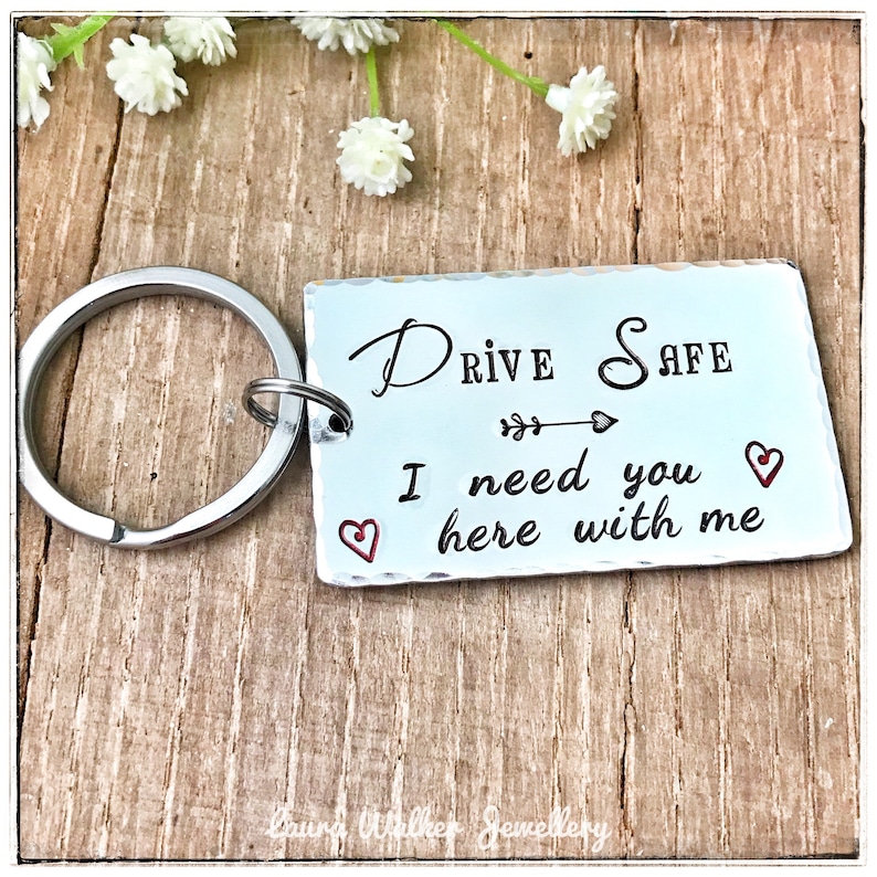 Drive Safe Keyring Keychain New Driver Keychain Present Etsy
