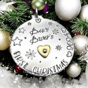 Weihnachtsgeschenk zur Schwangerschaft, erster Baumschmuck Baby, erste Weihnachtsdekoration, Baumschmuck neues Baby