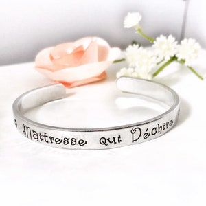 Cadeau Maîtresse, French Teacher Bracelet, Gift French Teacher, Cadeau Enseignant, Maîtresse qui Déchire