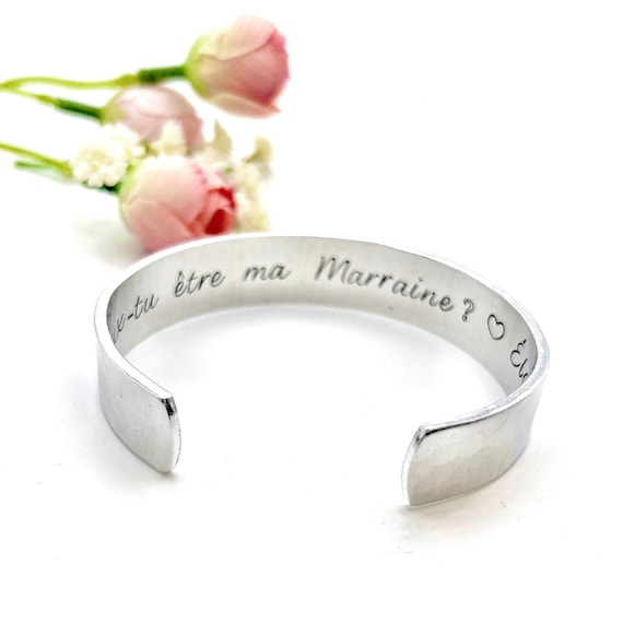 Marraine Bracelet, Personalised French Godmother Gift, Cadeau
