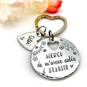 Hand Stamped Maitresse Gift, French Teacher Keyring, Gift French Teacher