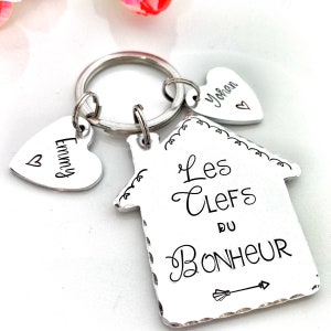 Porte Clé Les Clefs du Bonheur, Porté Clé Nouvelle Maison, Notre chez Nous image 4