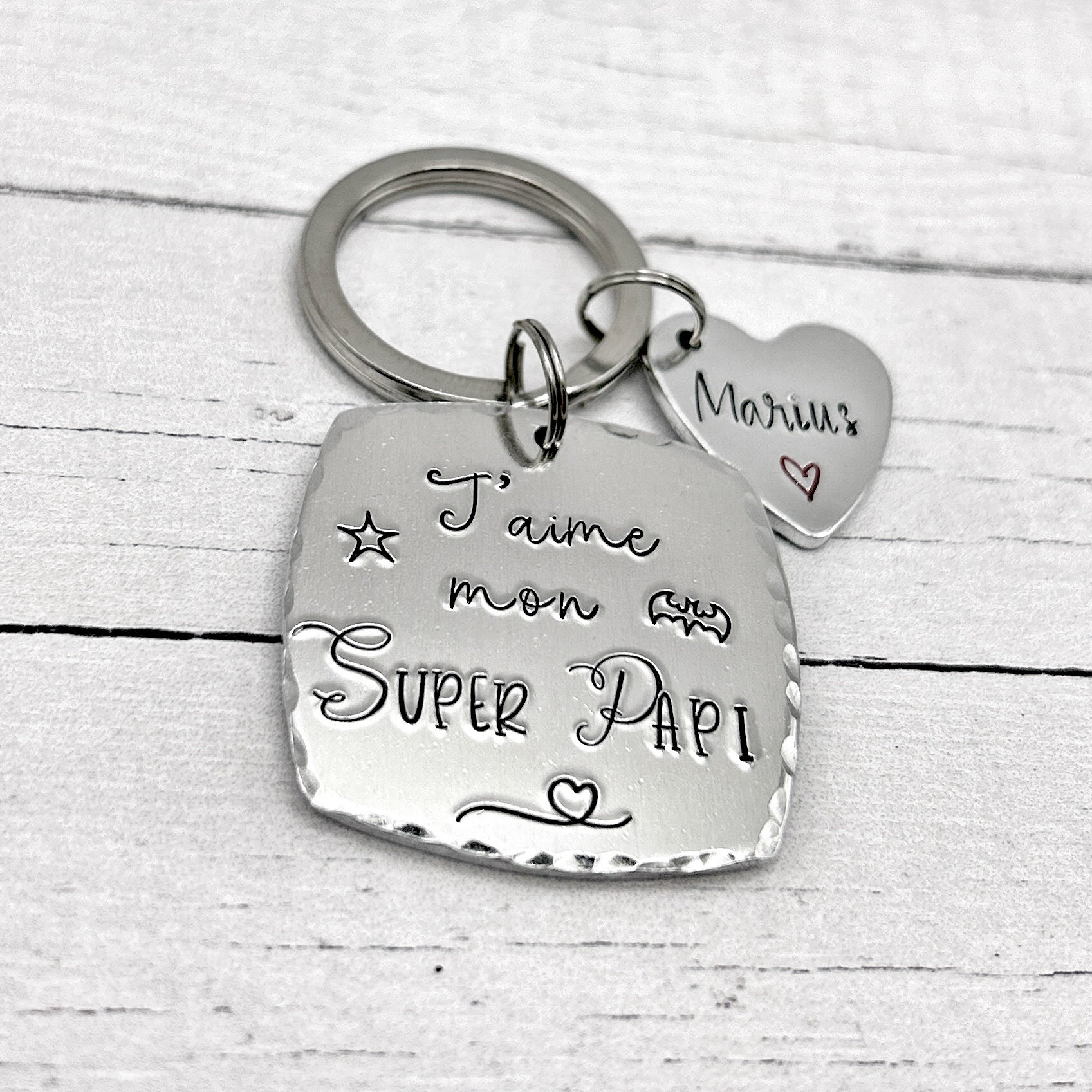 Porte-clés Personnalisé "Meilleur Papy" - Cadeau Original Pour Grand-père, Fête Des Pères, Anniversaire