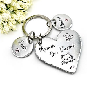 French Nanny Keychain, Christmas Gift Mamie