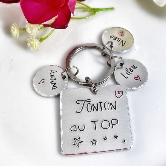Porte Clé Personnalisé Tonton Tonton au Top Cadeau Tonton -  France