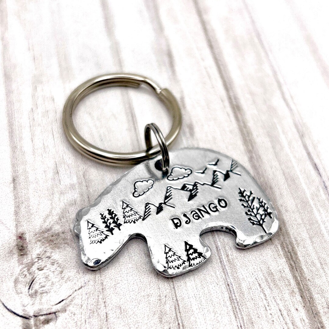 Tag Bea Dog Name Tag, Custom Bear Tag, Pet ID Tags, Dog Tag Collar - Etsy