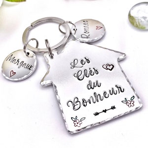 Maison d&#39;Amour, House of Love Keychain, Gift New Home Owner, New House Gift, Couples New Home Keyring