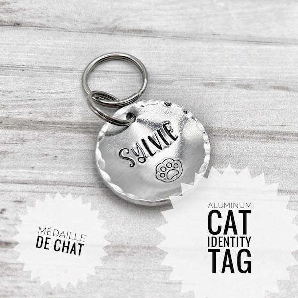 Médaille Personnalisée Chat, Médaillon Personnalisé Chat