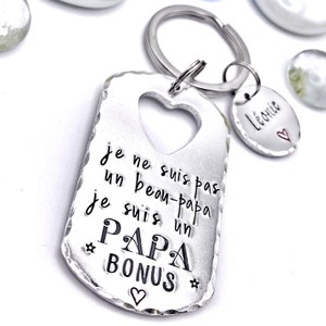 French Step Dad Keyring, French Step Dad Keyring, Gift French Step Dad