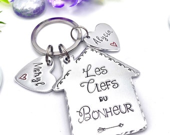 Maison d'Amour, House of Love Keychain, Gift New Home Owner, New House Gift, Couples New Home Keyring