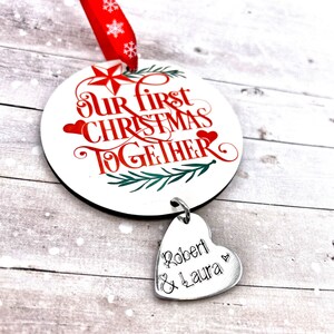 Couples Christmas Tree Ornament , First Christmas Together Ornament , Custom Couples Tree Decoration