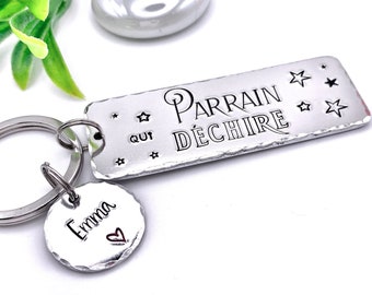 French Godfather Gift, French Godfather Keychain