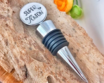 Tappo per vino, tappo personalizzato, regalo originale per lo zio, tappo per bottiglia originale