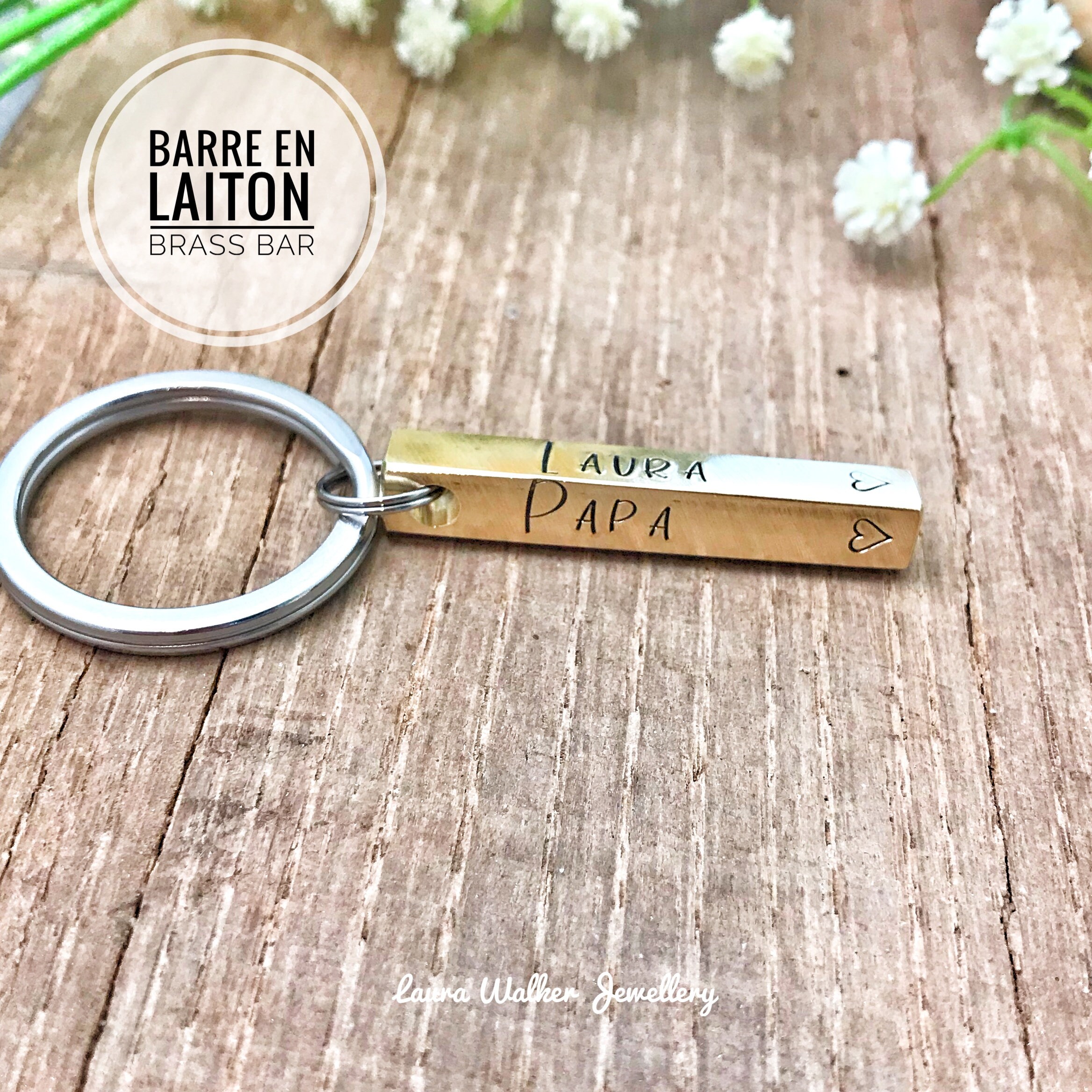 Engravable Brass Key Chain