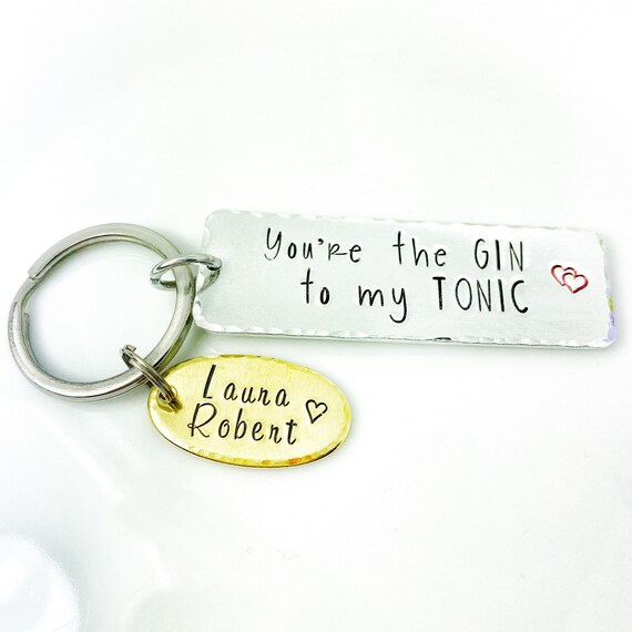 Gin Tonic Keychain Gin to My Tonic Gift Gin Tonic Lover Gift