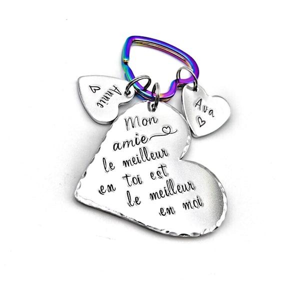 Portachiavi Per Amiche In Acciaio Inox: Regalo Speciale Per Compleanno O Natale, Con Sacchetto Incluso