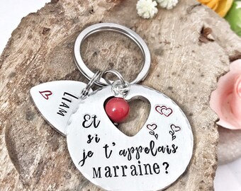 French Marraine Keychain Marraine Cadeau Marraine Porte Cle Etsy