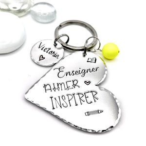 Gift Teacher, End of Term Gift, Keychain Teacher, Teach Love Inspire