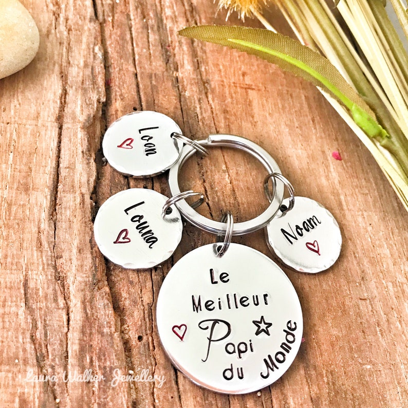 Porte-clé Décapsuleur "Meilleur Papy Du Monde" - Cadeau Personnalisé Pour Grand-père + Boîte Cadeau - Alliage Durable