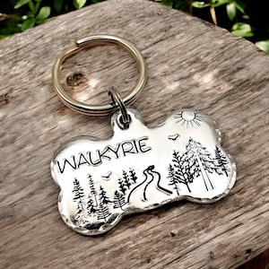 Dog Name Tag, Custom Dog Bone Tag, Personalized Pet Tags