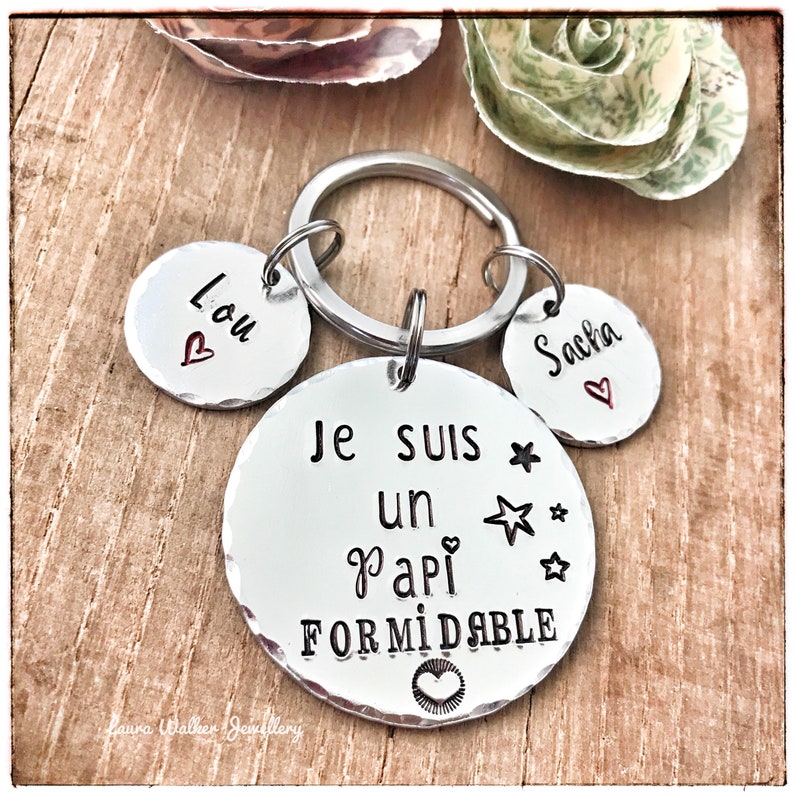 Cadeau GrandPère Papi Papy Porte Clé GrandPère Idée Etsy France