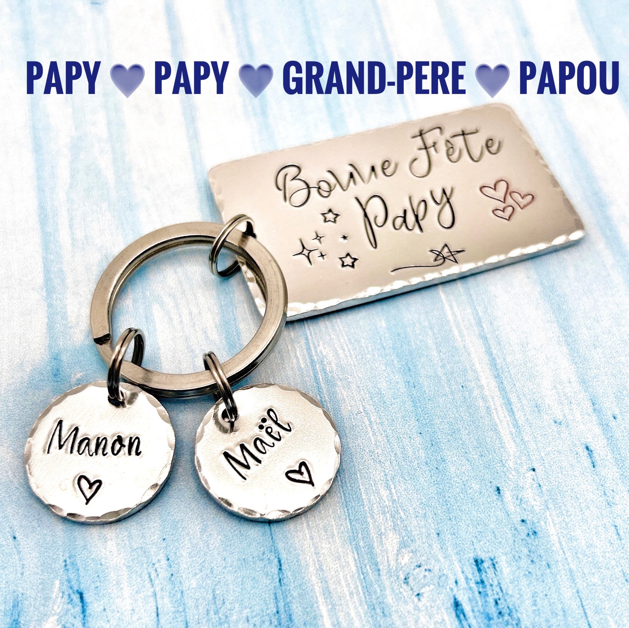 French Keychain Papy Dad Husband Papa Papi Fathers pic