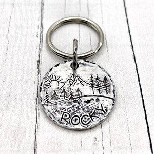 Custom Dog Identification Tag, Personalized Pet ID Tag, Rustic Dog Tag