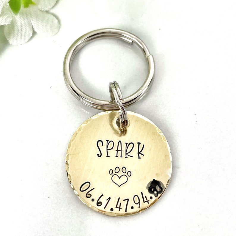 brass pet tag