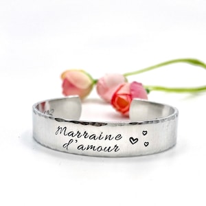 Marraine Bracelet, Personalised French Godmother Gift, Cadeau Marraine