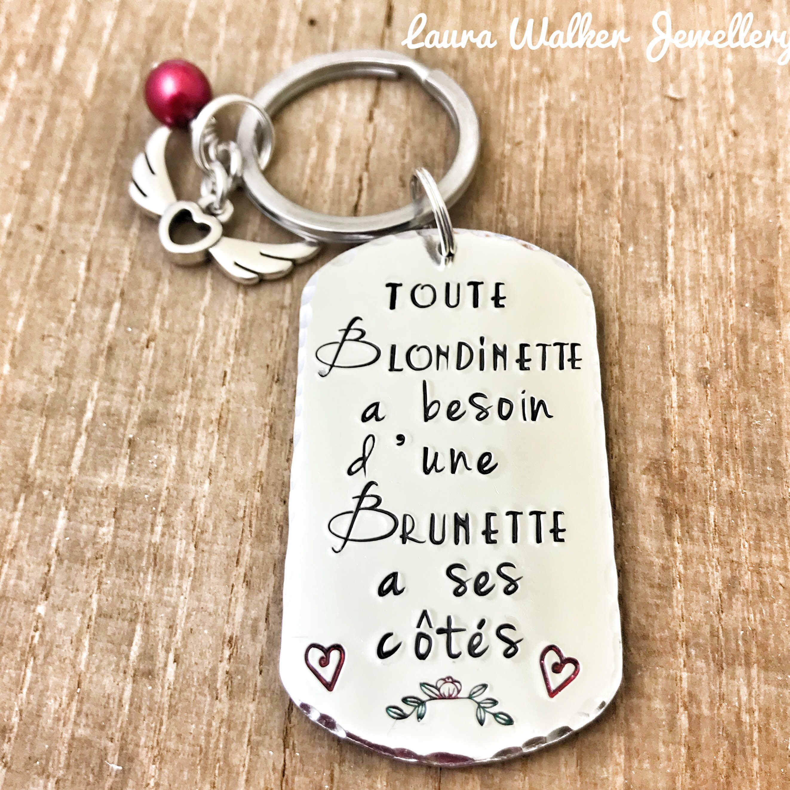 Idée Cadeau Amie Porte Clé Gravé Message Personnalisé Cadeau | Etsy