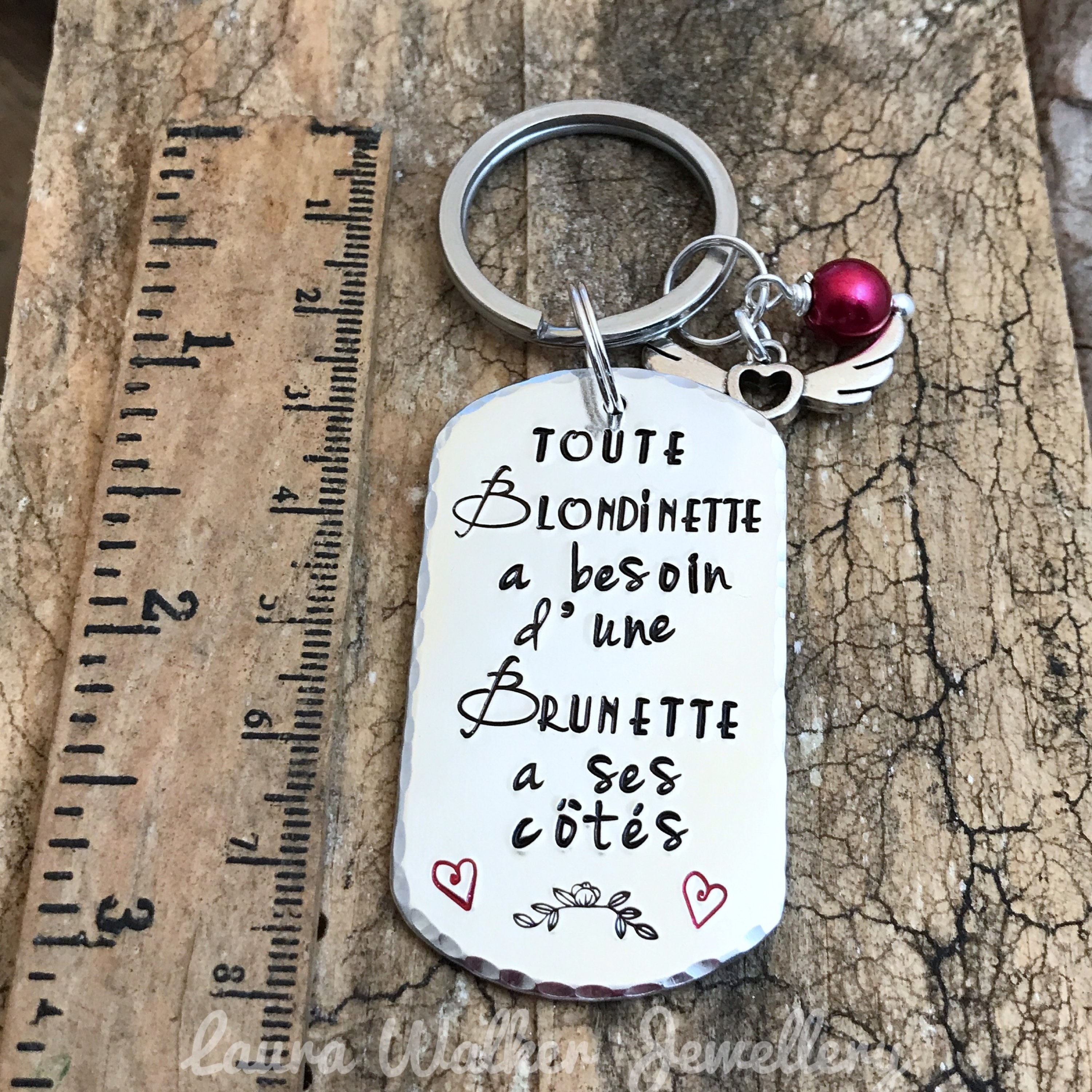 Idée Cadeau Amie Porte Clé Gravé Message Personnalisé Cadeau | Etsy